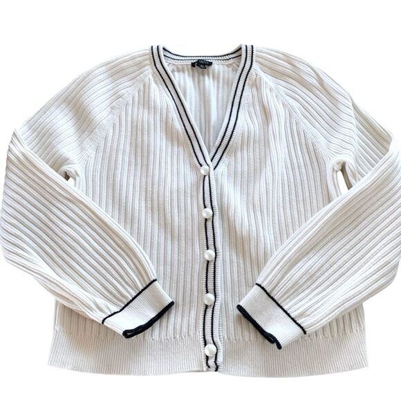 Talbots Pearl Button Cardigan Sweater - Picture 2 of 8